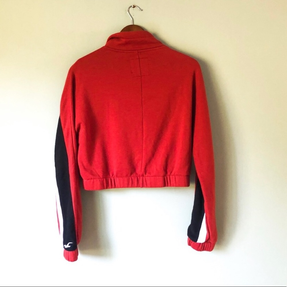 NWOT Hollister Crop Full-Zip Orange Jacket Small - Picture 7 of 8